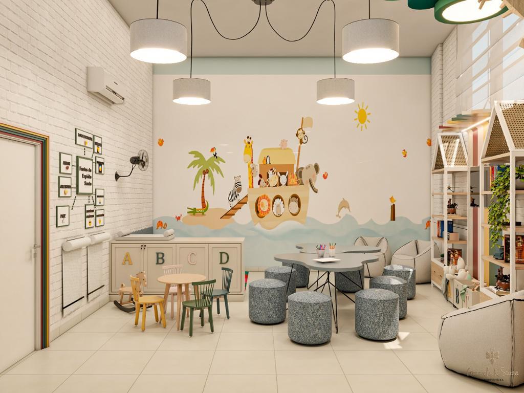 decoração sala berçário igreja evangélica tema arca noé