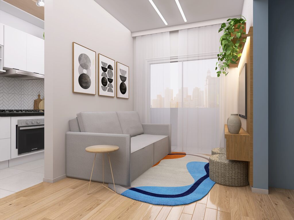 ideias criativas sala pequena sem sofa