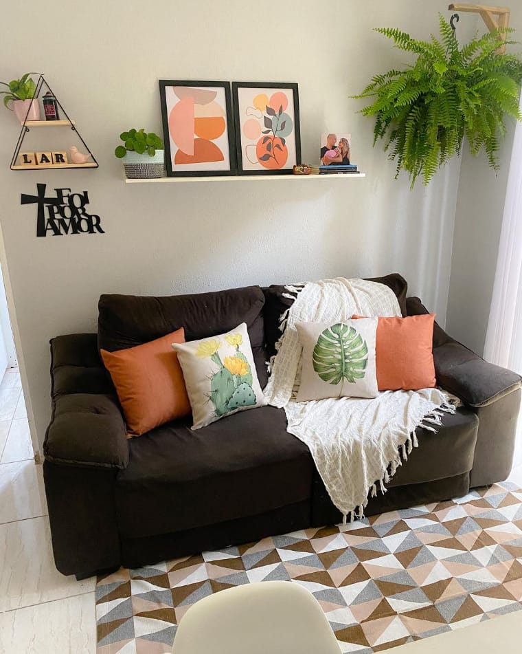 decoração de sala simples e barata