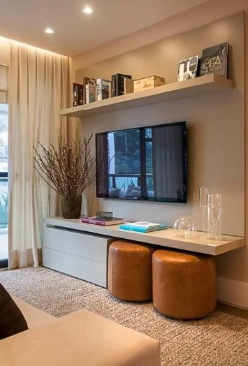 decoração de sala simples e barata