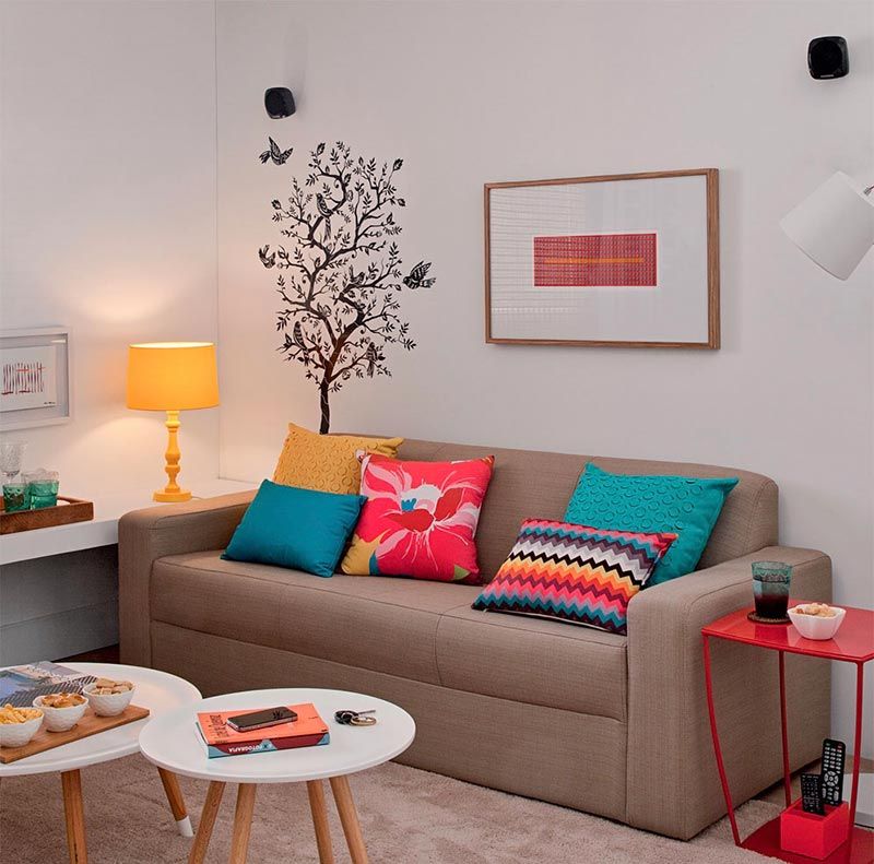 decoração de sala simples e barata