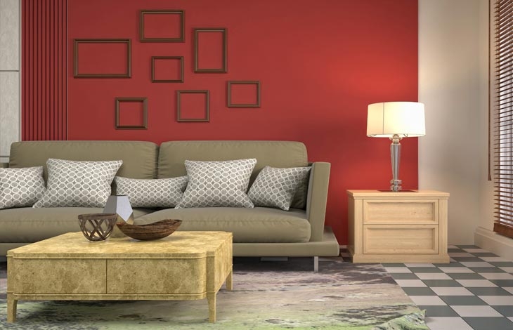 erros comuns ao decorar sala vermelho e cinza