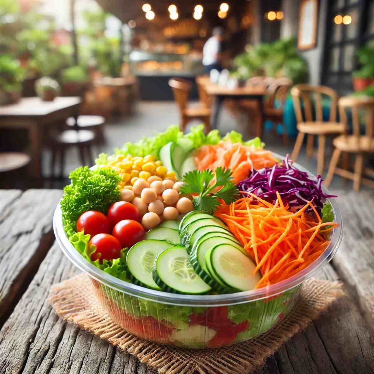 decoração de saladas para restaurante