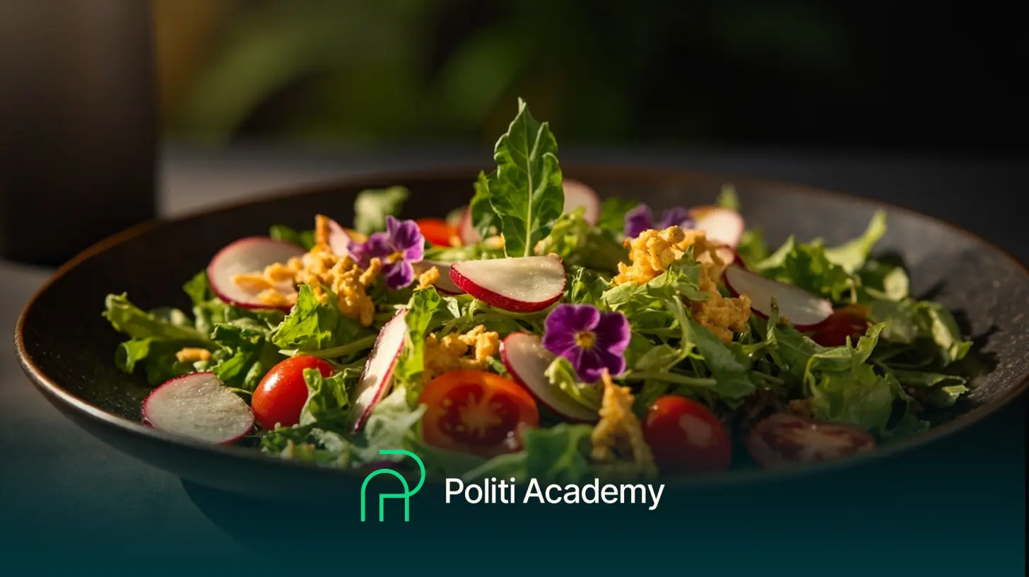 decoração de saladas para restaurante