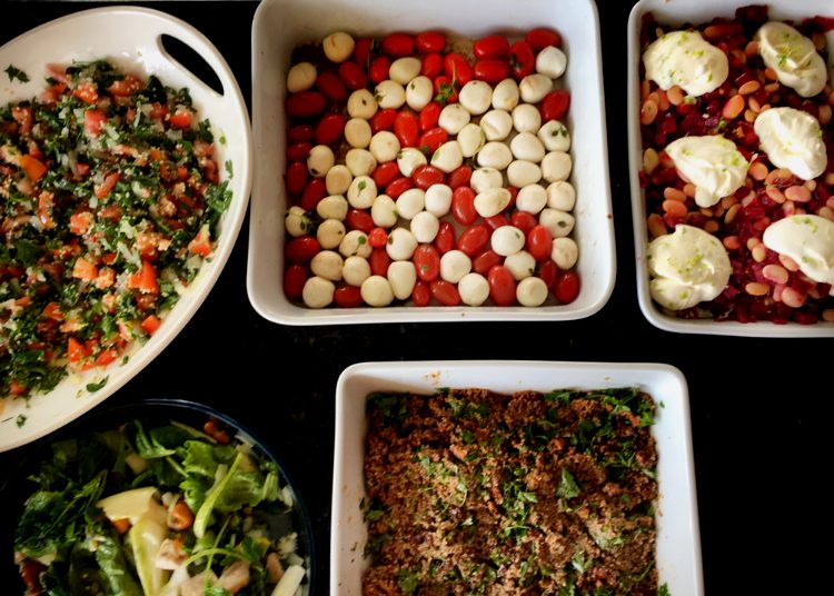 decoração de saladas para restaurante