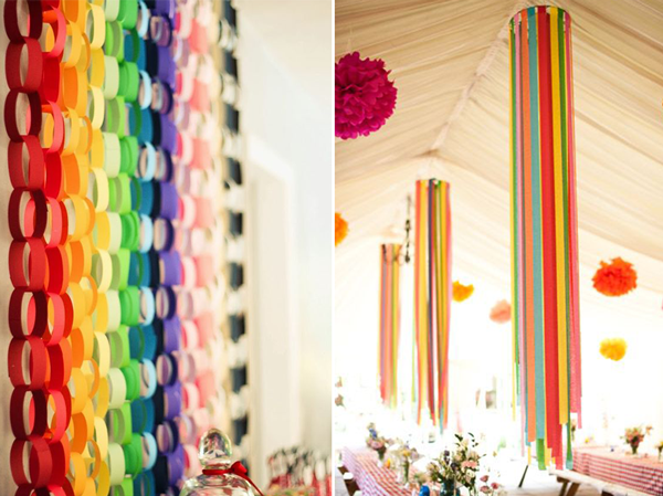 decoração teto festa junina com bandeirinhas