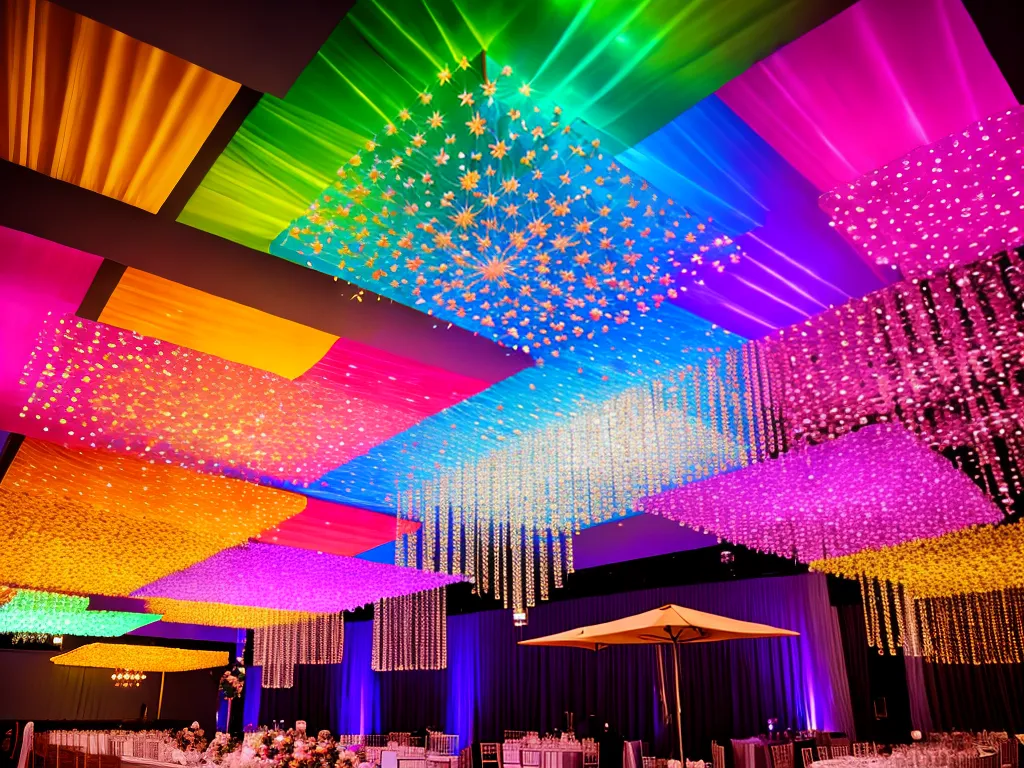 decoração teto festa barata e elegante