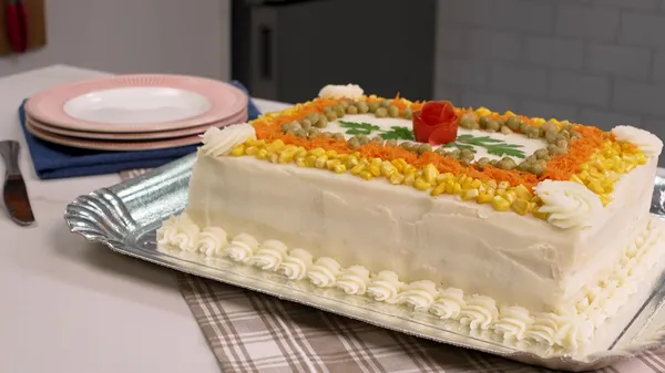 decoração de torta salgada