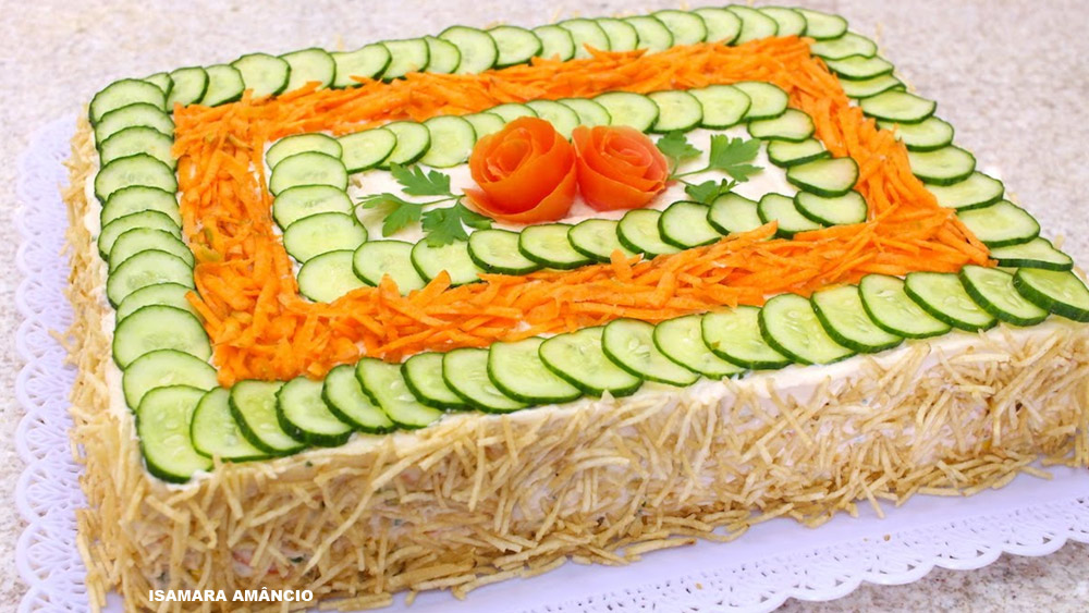 decoração de torta salgada