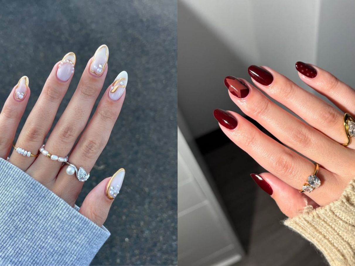 ideias de unhas almond delicadas para o dia a dia