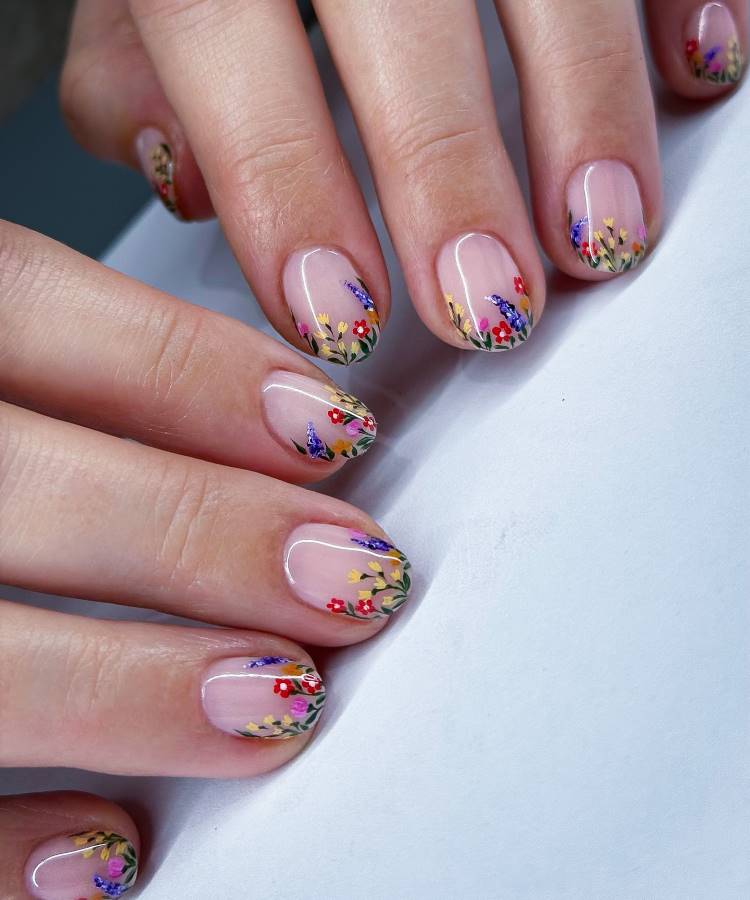 decoração de unha banho de gel