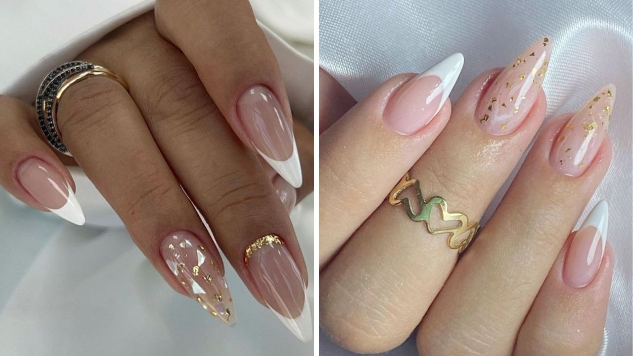 unhas branco com dourado vs prata qual escolher