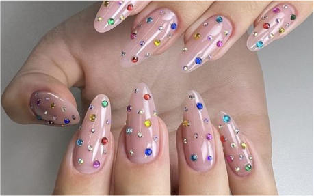 ideias de unhas em gel para o carnaval