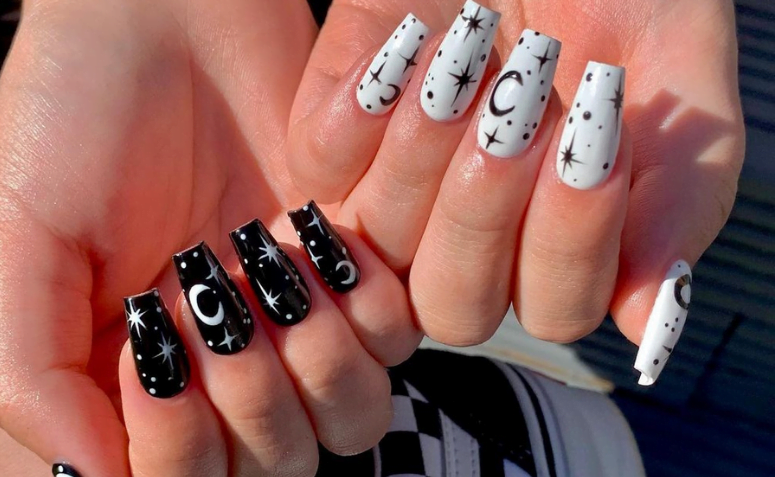 As 10 melhores ideias de nail art minimalista em preto e branco