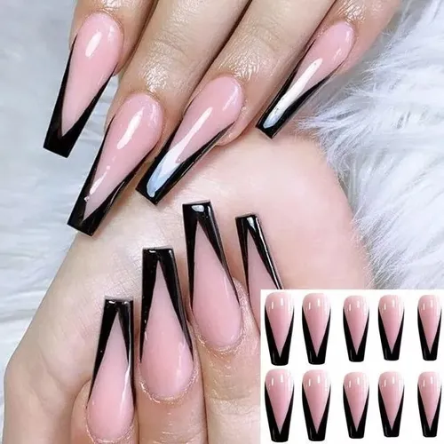 ideias de unhas postiças realistas rosa para festas
