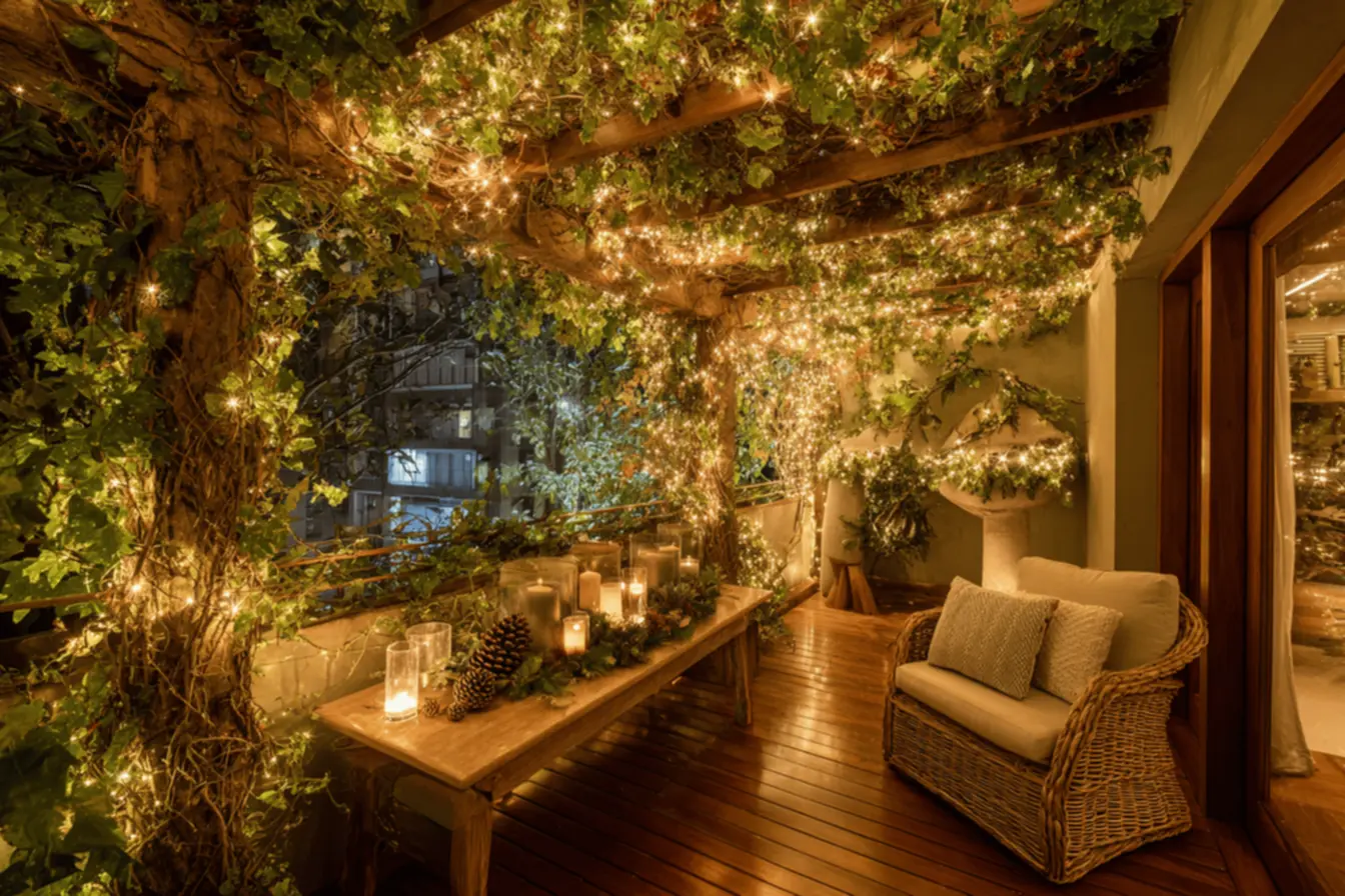 15 ideias criativas decoração varanda natal apartamento