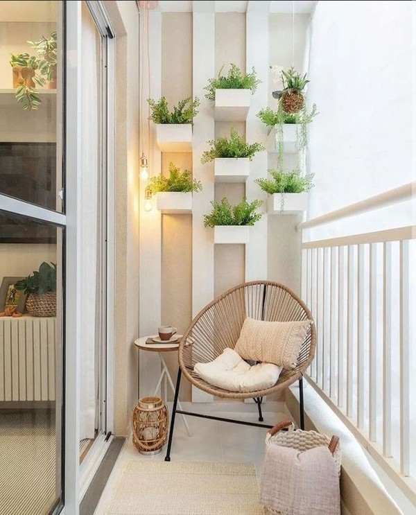 decoração de varanda pequena e simples