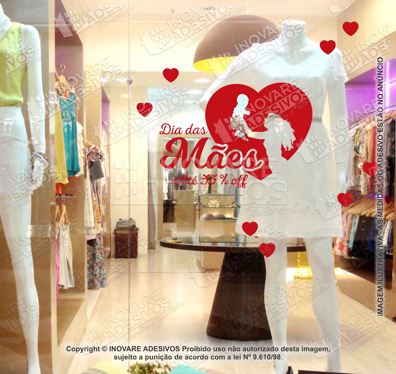 ideias criativas vitrine dia das mães