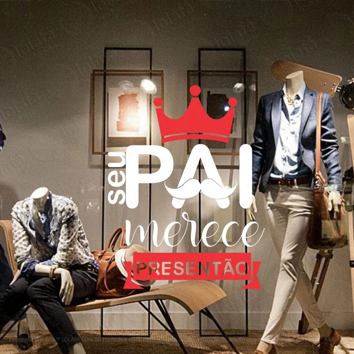 vitrine dia dos pais minimalista vs clássica