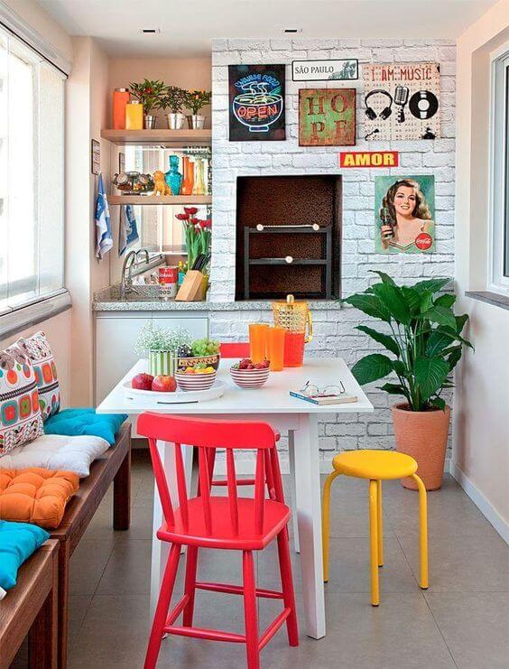 melhores ideias decoração churrasqueira pequena