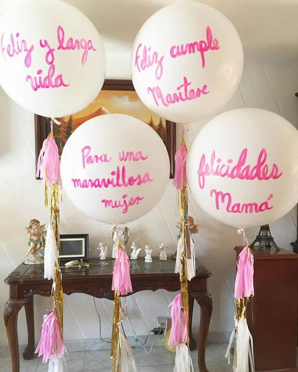 balão bubble ou metalizado dia das mães