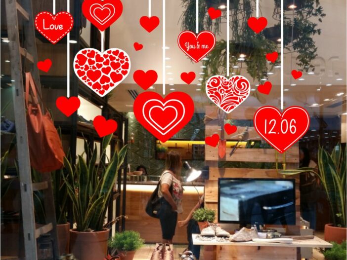 decoração dia dos namorados loja