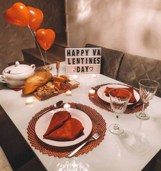 decoração dia dos namorados restaurante