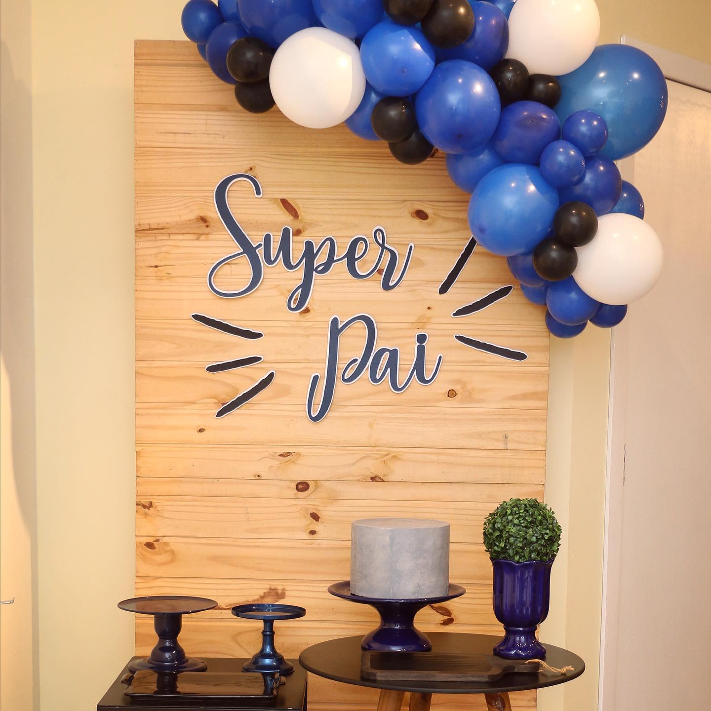 decoração dia dos pais azul