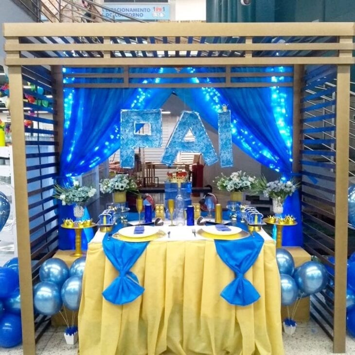 decoração dia dos pais azul