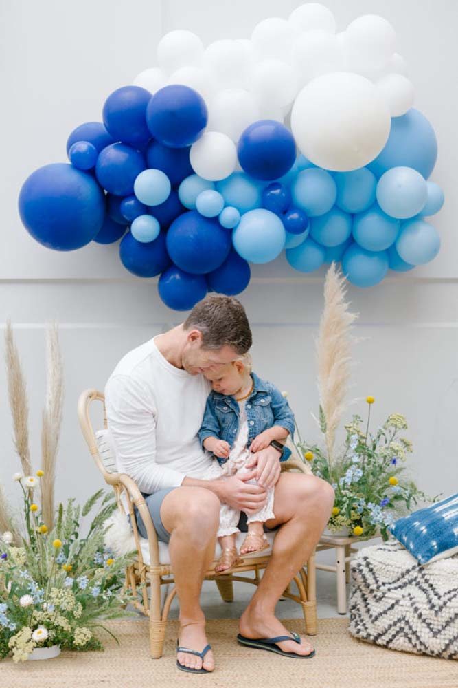 decoração dia dos pais azul