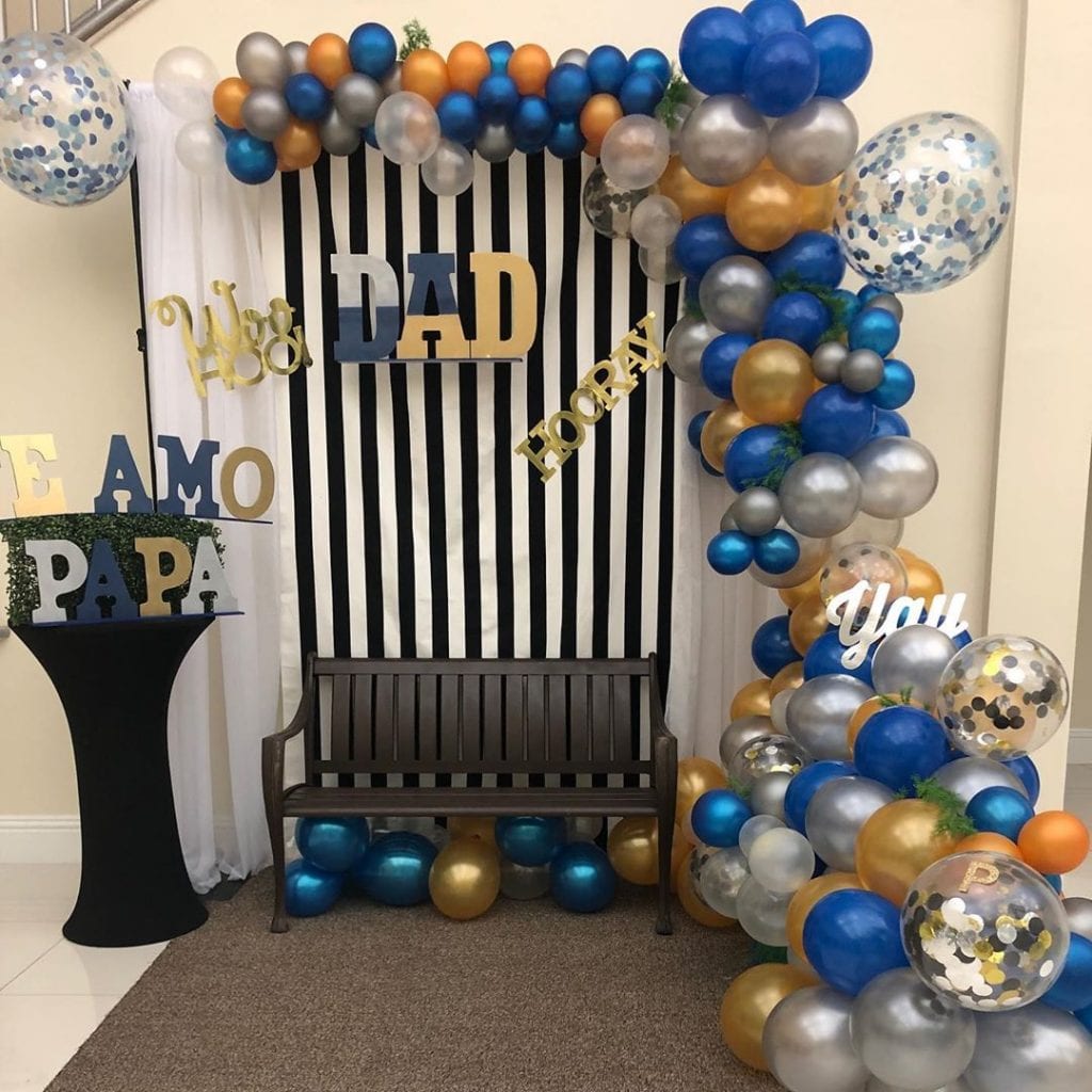 decoração dia dos pais azul