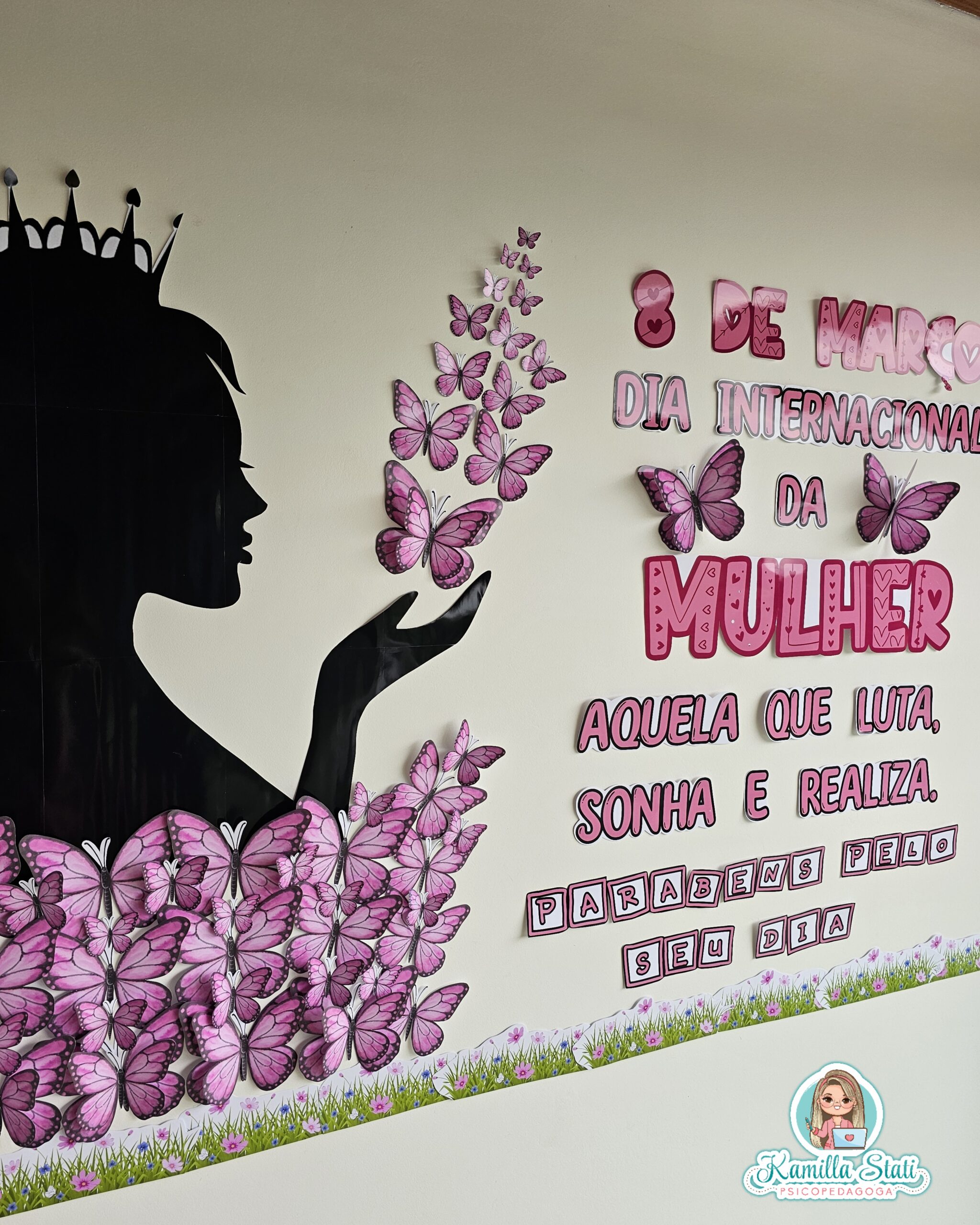 como fazer painel decorativo dia da mulher