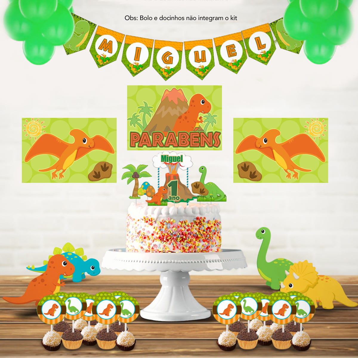 decoração dinossauro simples