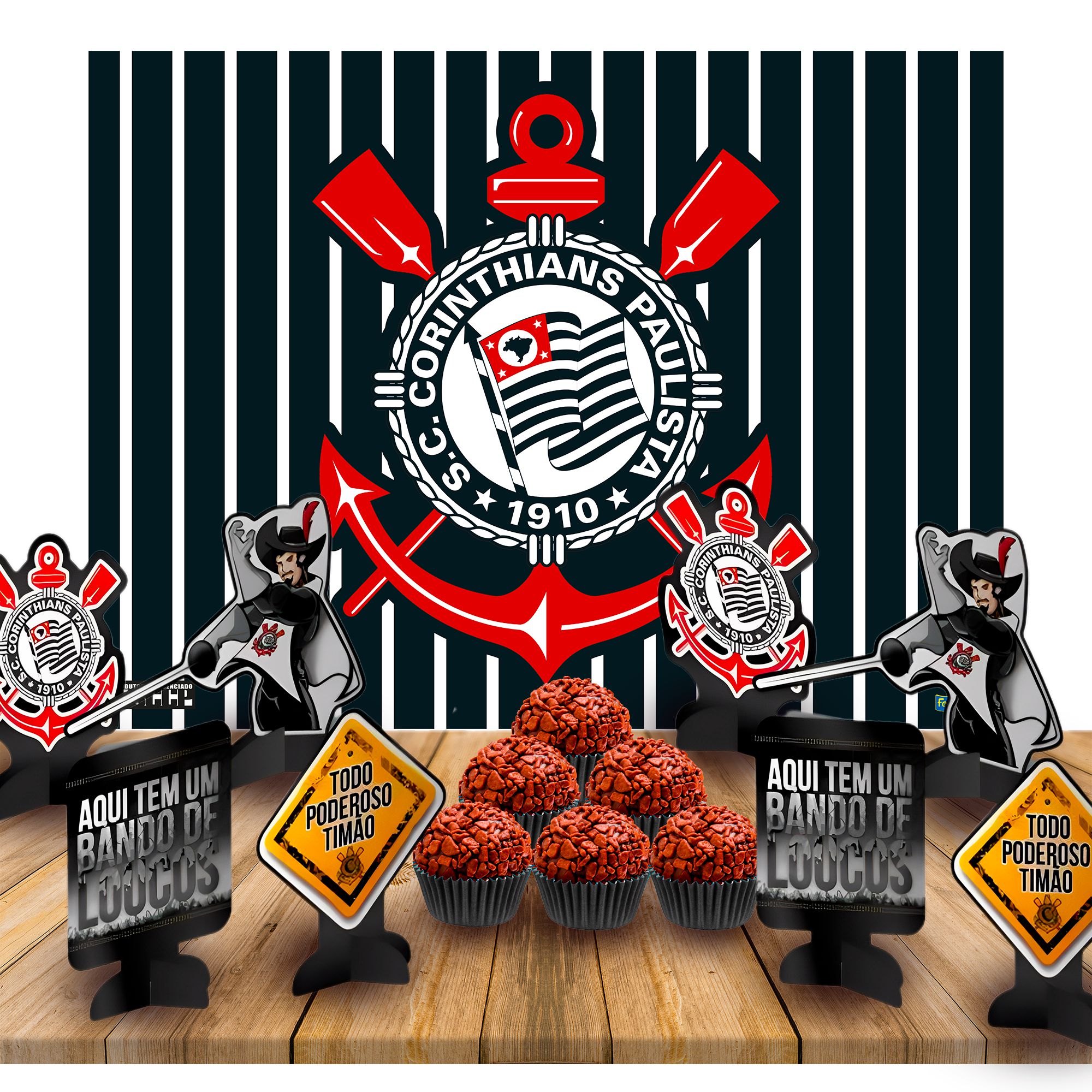 decoração do corinthians simples