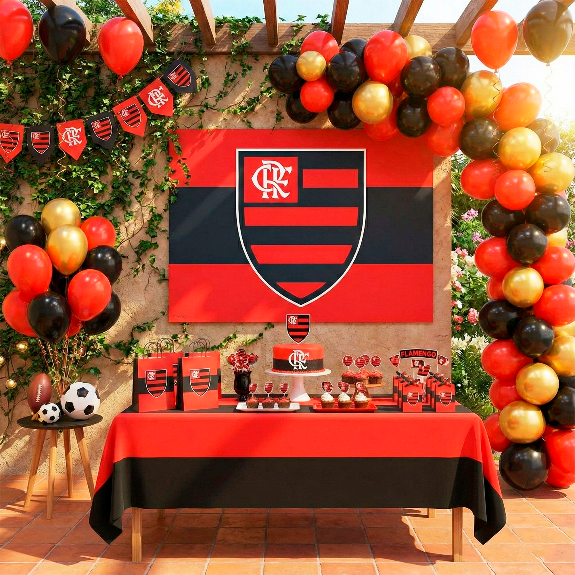 decoração do flamengo simples com tnt