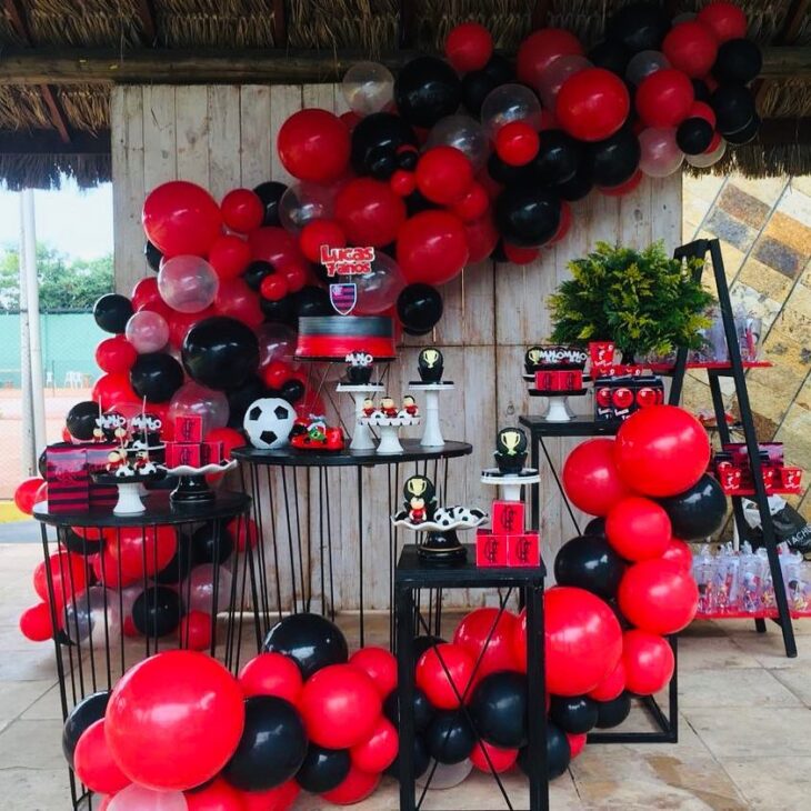 decoração do flamengo simples com tnt