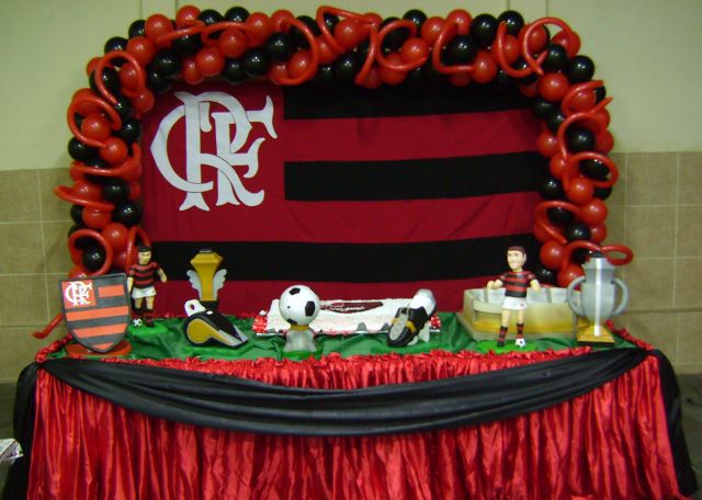decoração do flamengo simples com tnt