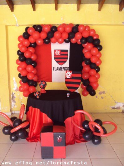 decoração do flamengo simples com tnt