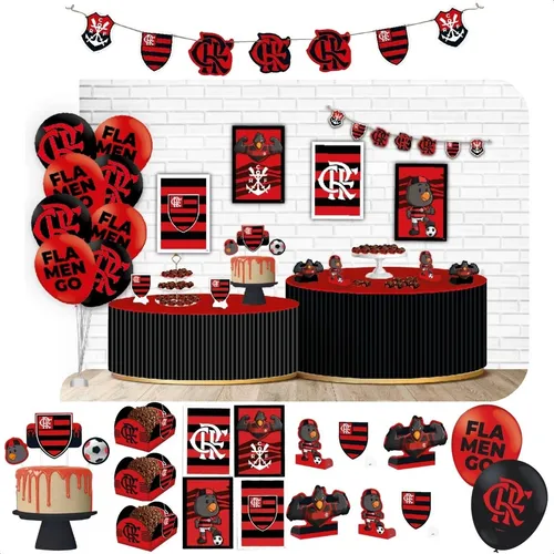 decoração do flamengo simples com tnt