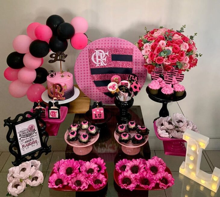 decoração do flamengo simples feminino