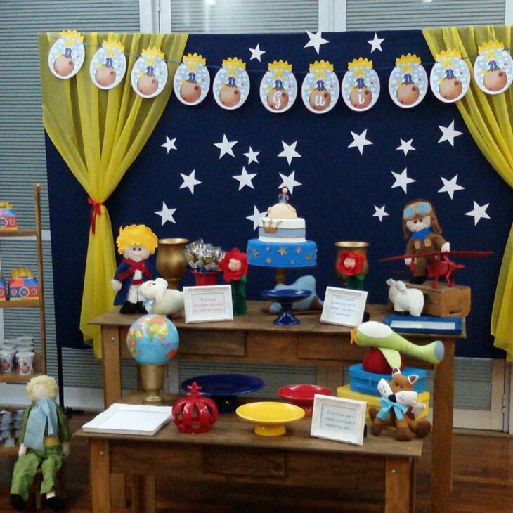 5 Ideias Criativas para uma Festa do Pequeno Príncipe Inesquecível
Como Montar uma Mesa Principal Encantadora com o Tema Pequeno Príncipe
Decoração de Quarto Infantil: Transformando o Espaço com o Pequeno Príncipe
Lembrancinhas do Pequeno Príncipe: Opções Criativas e Significativas
Paleta de Cores e Elementos Essenciais para a Decoração do Pequeno Príncipe