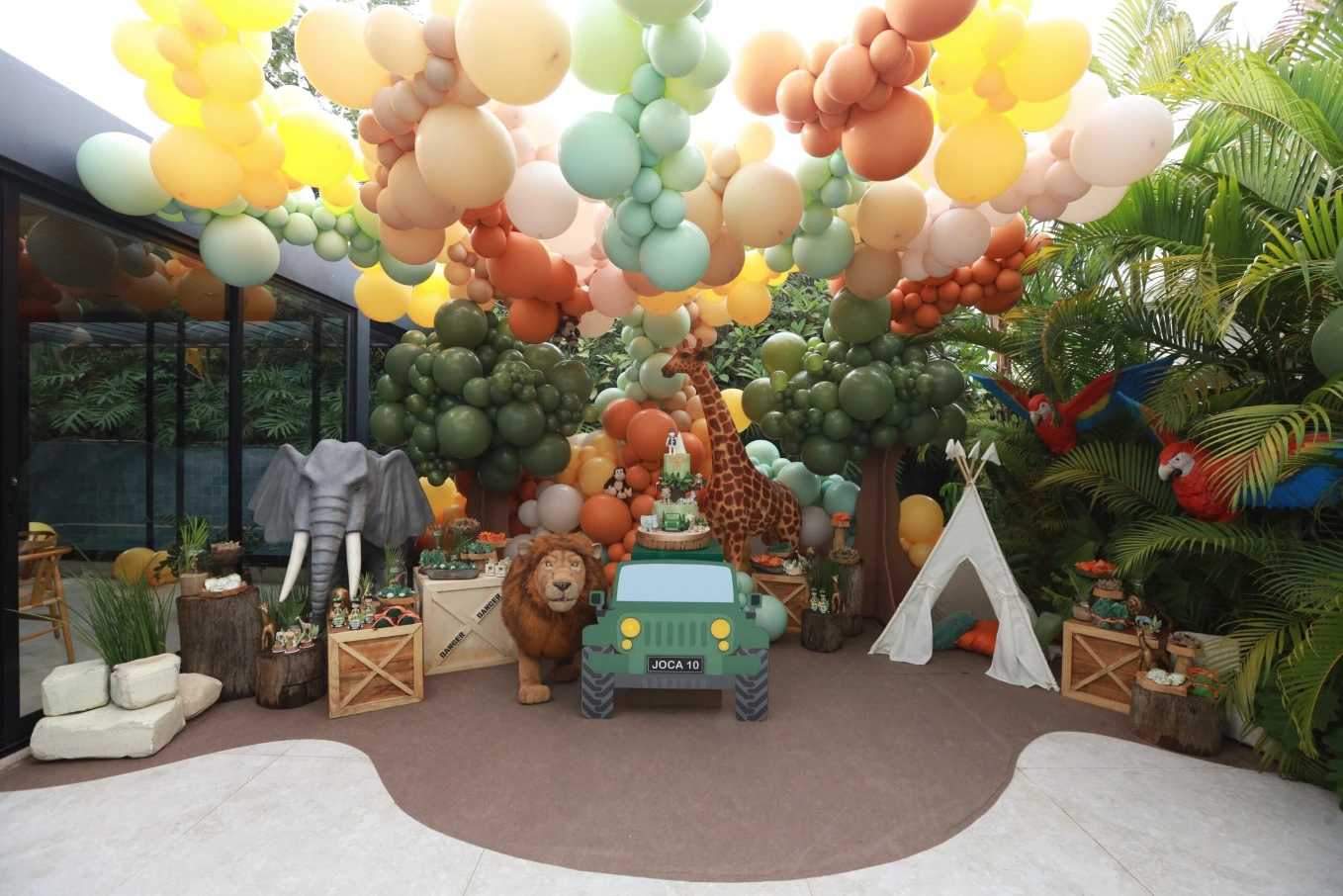 decoração do safari