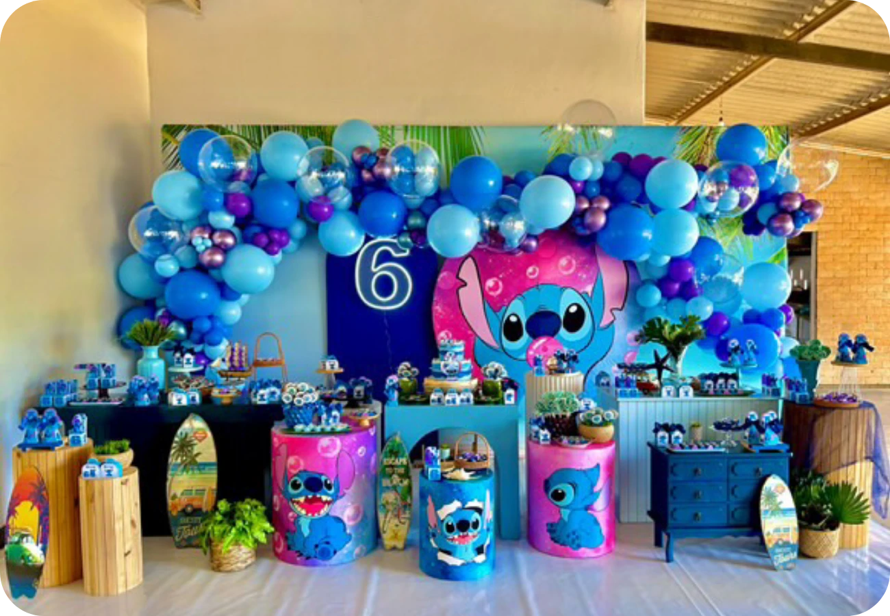 decoração do stitch para menino
