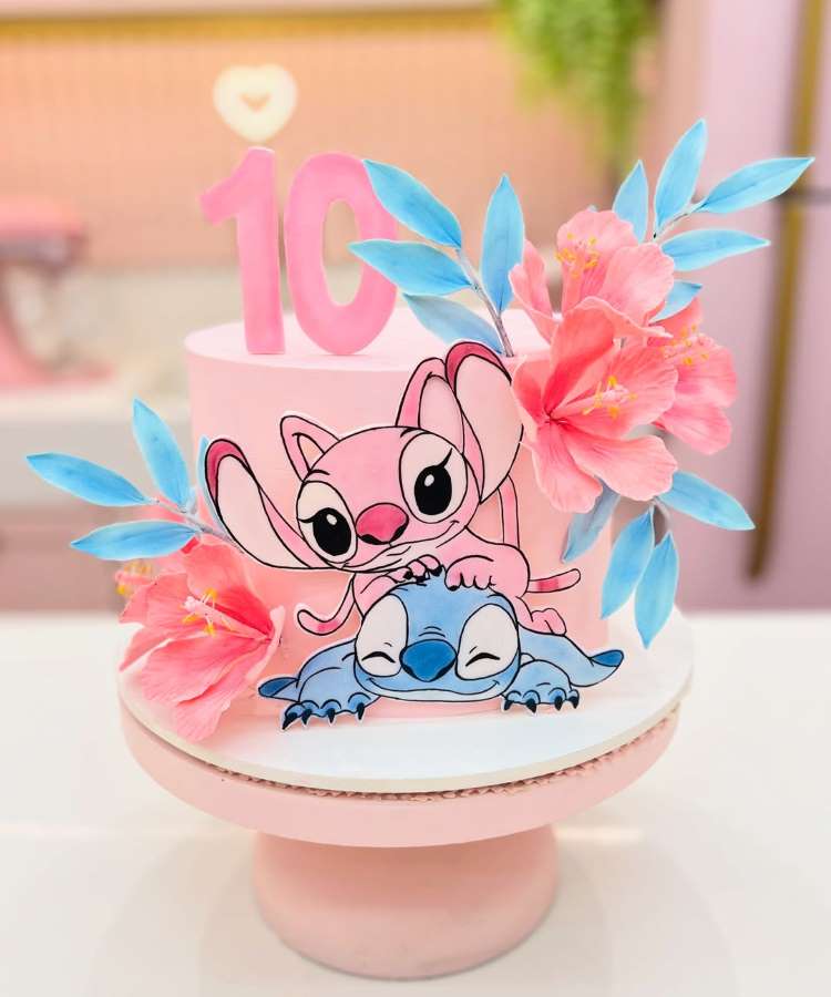 decoração do stitch rosa