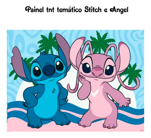 decoração do stitch rosa e azul