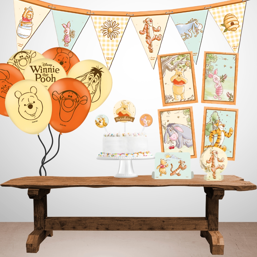 decoração ursinho pooh vs tema floresta encantada