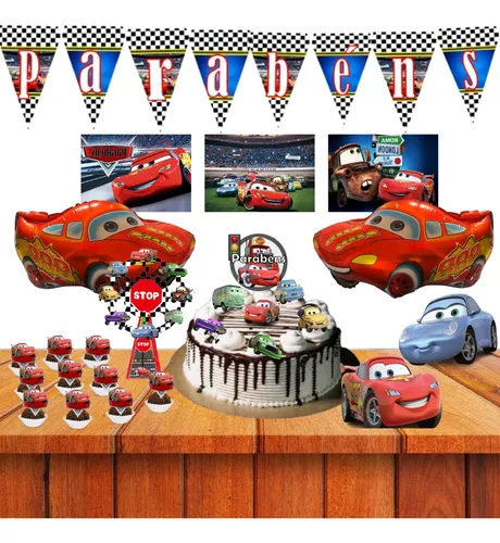 detalhes essenciais decoração mesa doces mcqueen