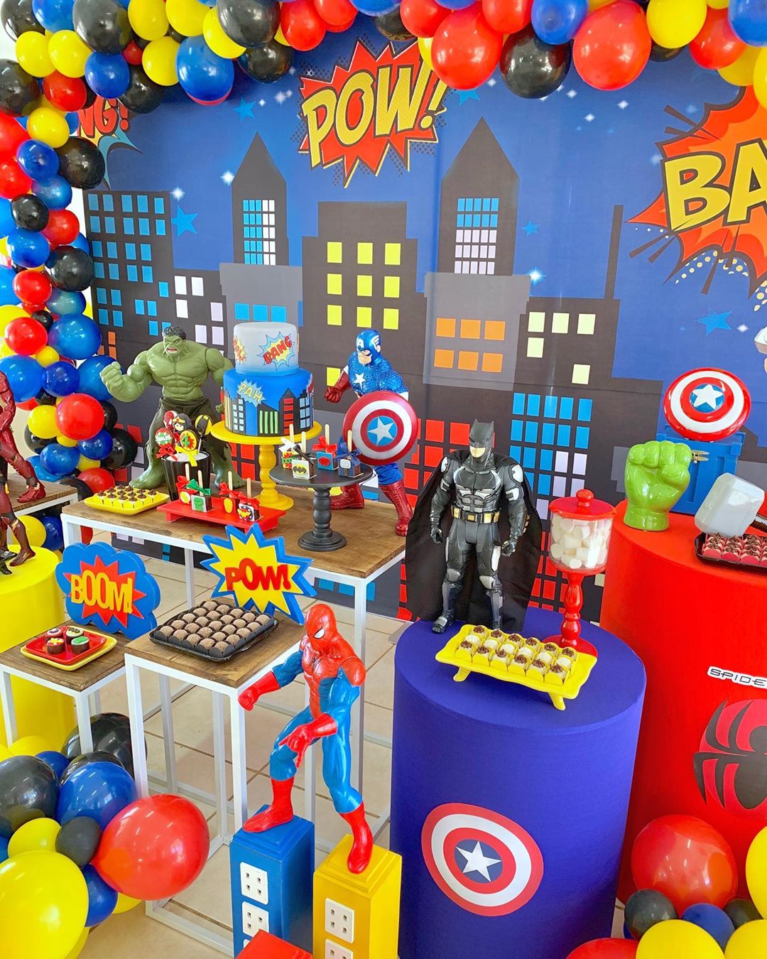 decoração dos super herois