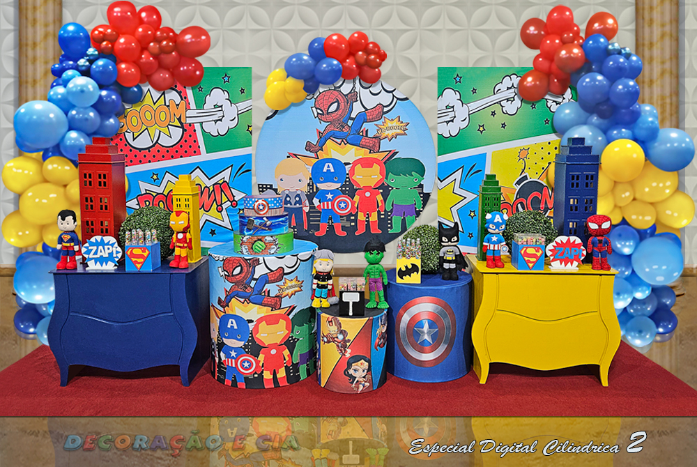 como evitar erros decoração festa super heróis