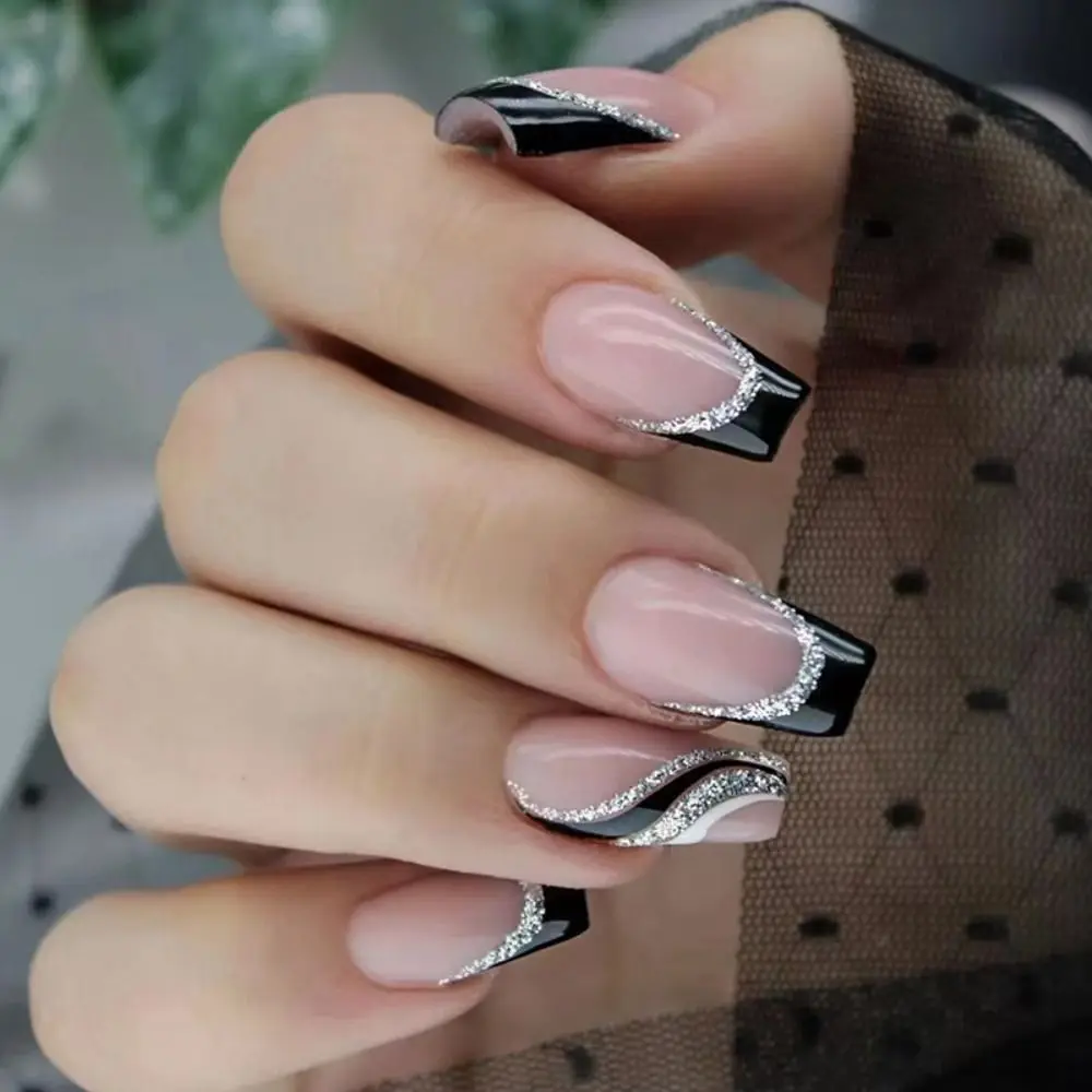ideias unhas gel preta decoradas 2026